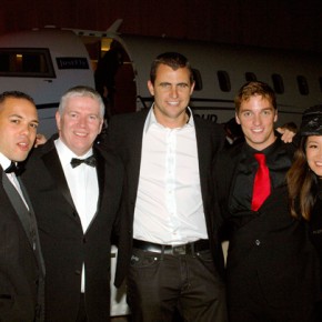 Brad Habana, MD of Aston Martin Justin Divaris, Mike Eilertsen and Jen Su