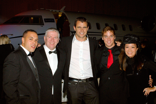 Brad Habana, MD of Aston Martin Justin Divaris, Mike Eilertsen and Jen Su