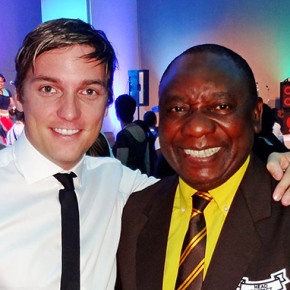 Mike Eilertsen and Cyril Ramaphosa (Vice-President of South-Africa and CEO of Shanduka Group)